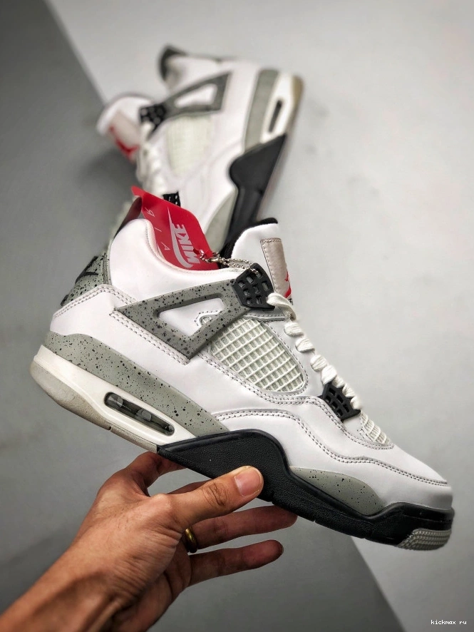 Rep MAX OG Air 4 (nike) White Jordan 840606-192 Cement 0715